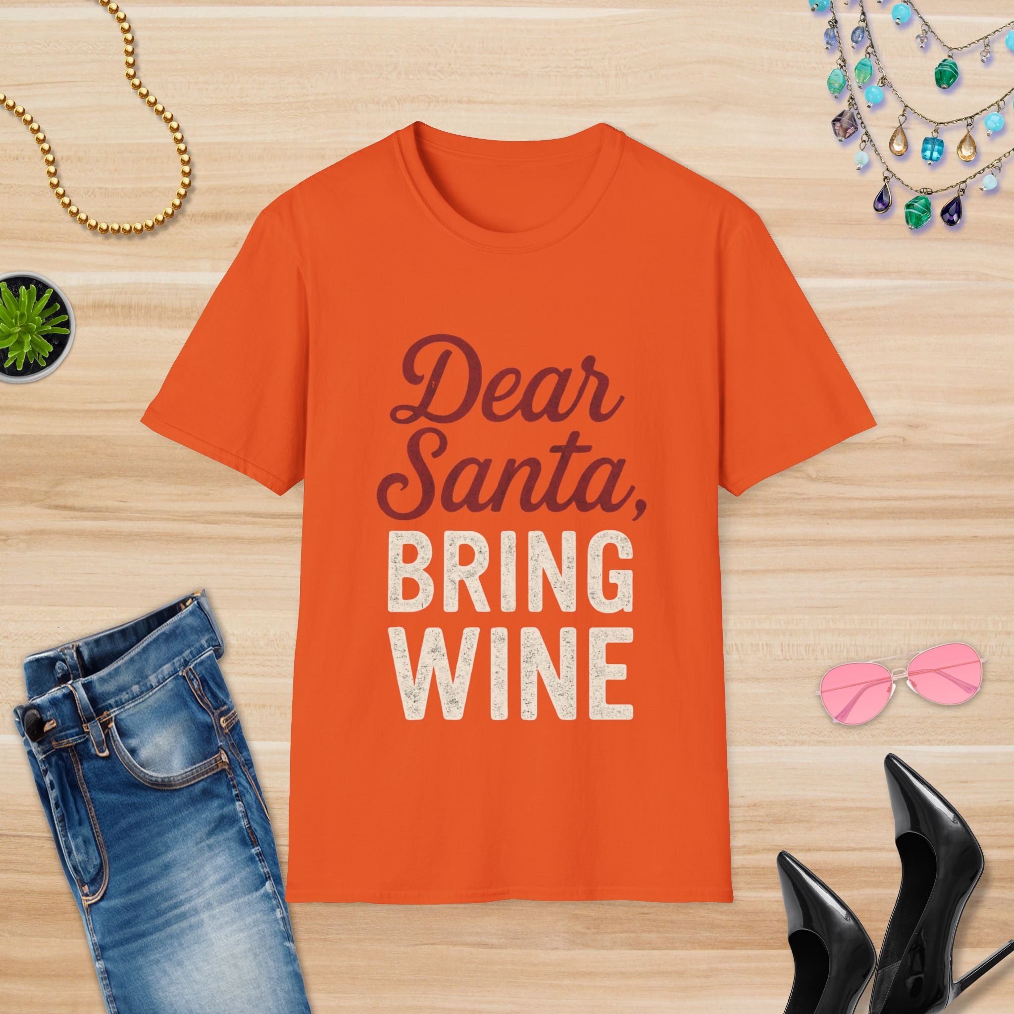 Dear Santa Bring Wine T-Shirt