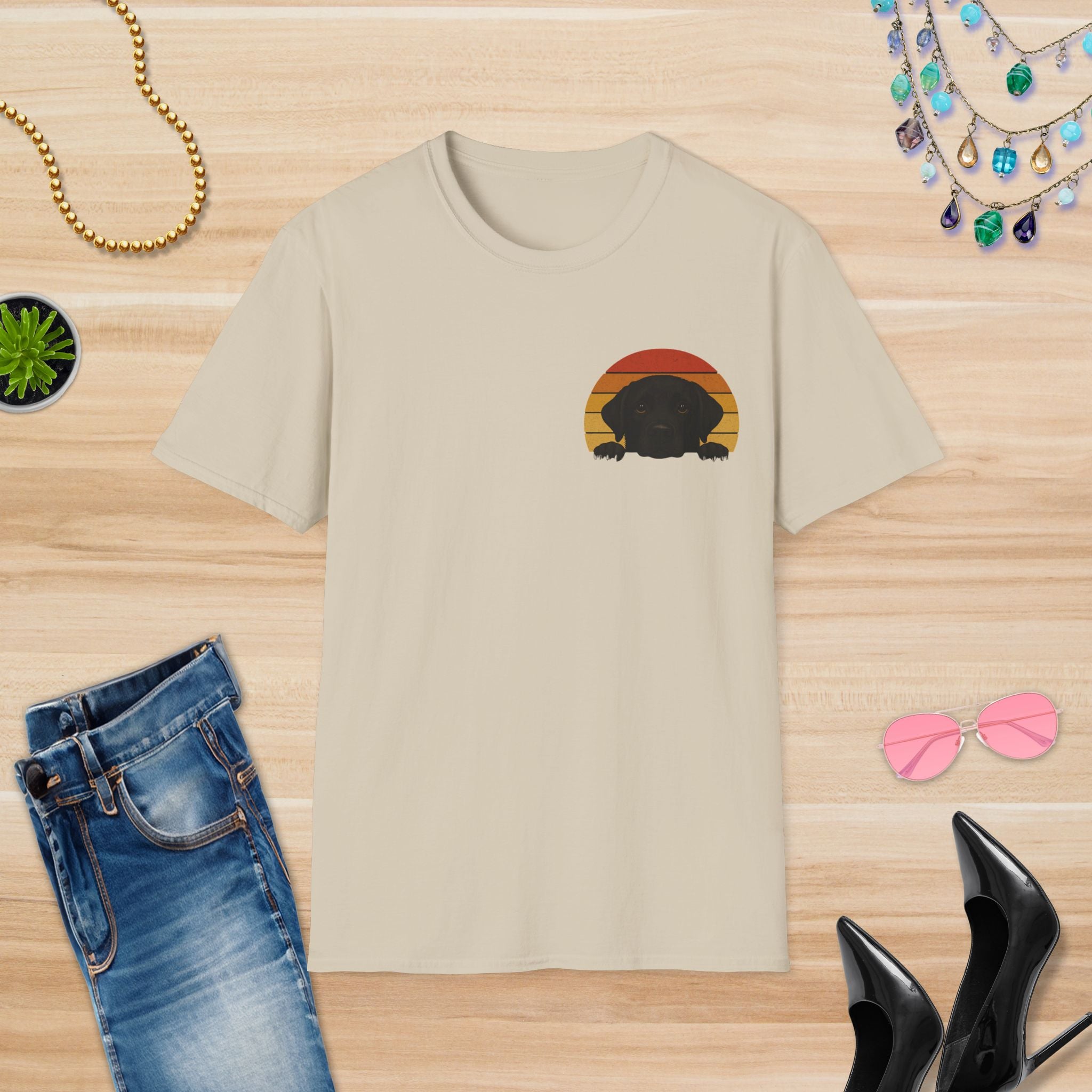 Sunset Puppy Dog: T-Shirt