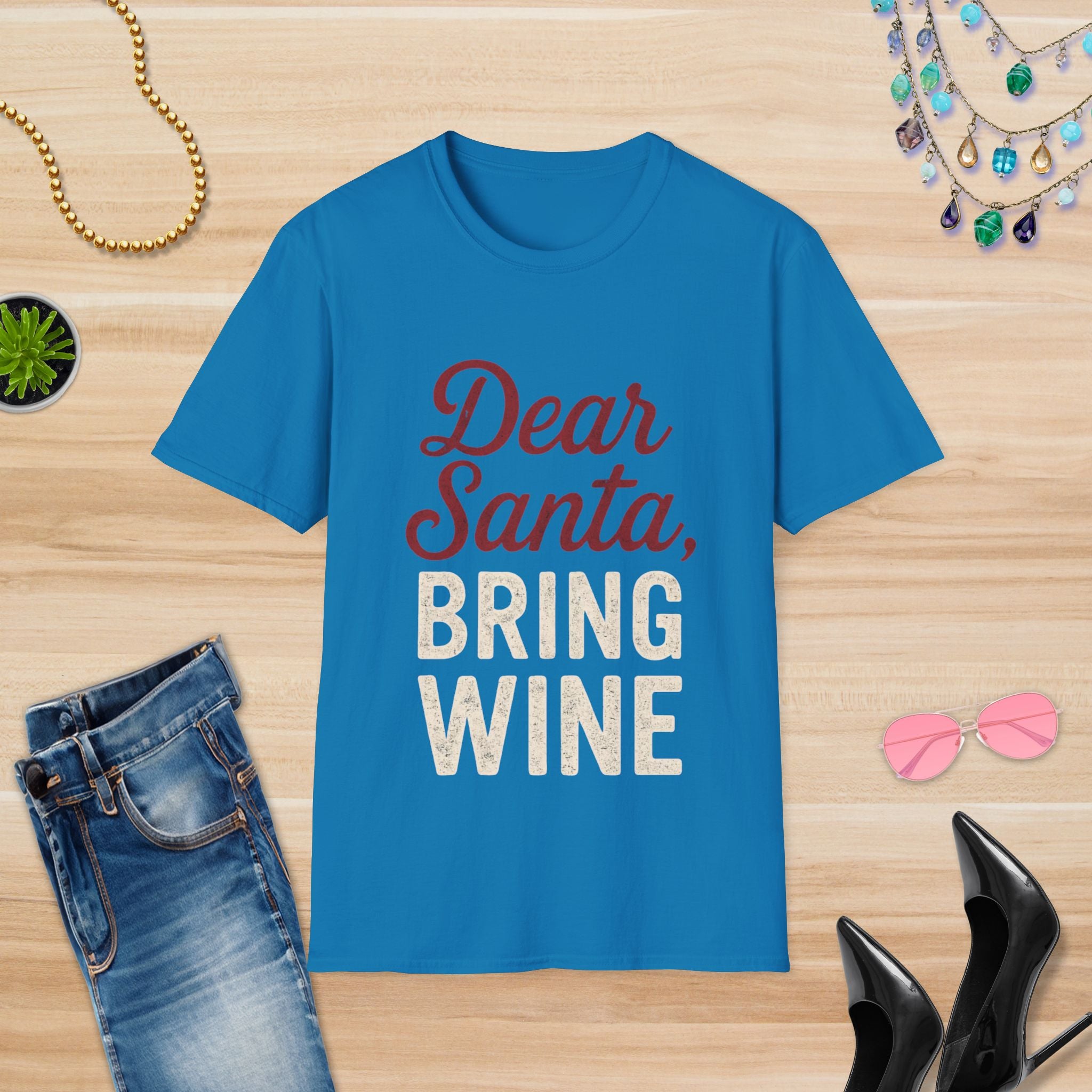 Dear Santa Bring Wine T-Shirt