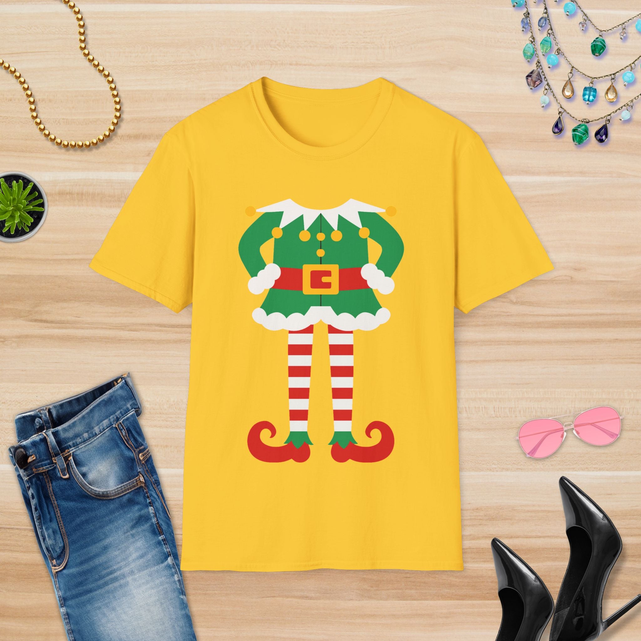 Elf Costume T-Shirt for Holiday Cheer