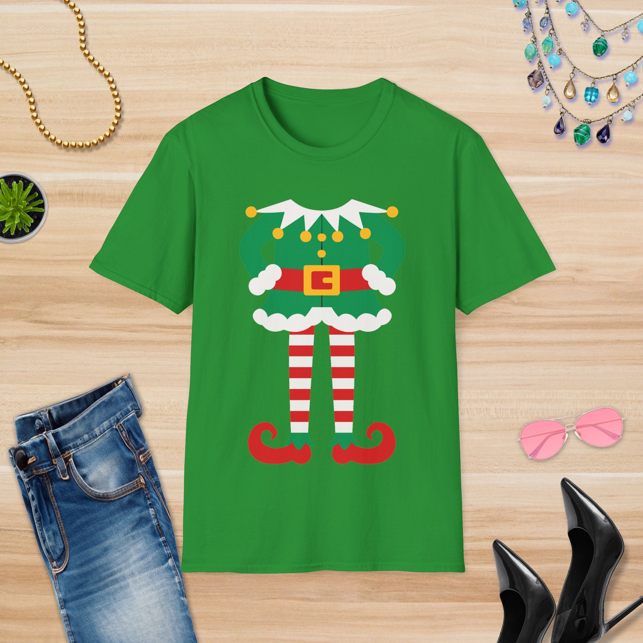 Elf Costume T-Shirt for Holiday Cheer