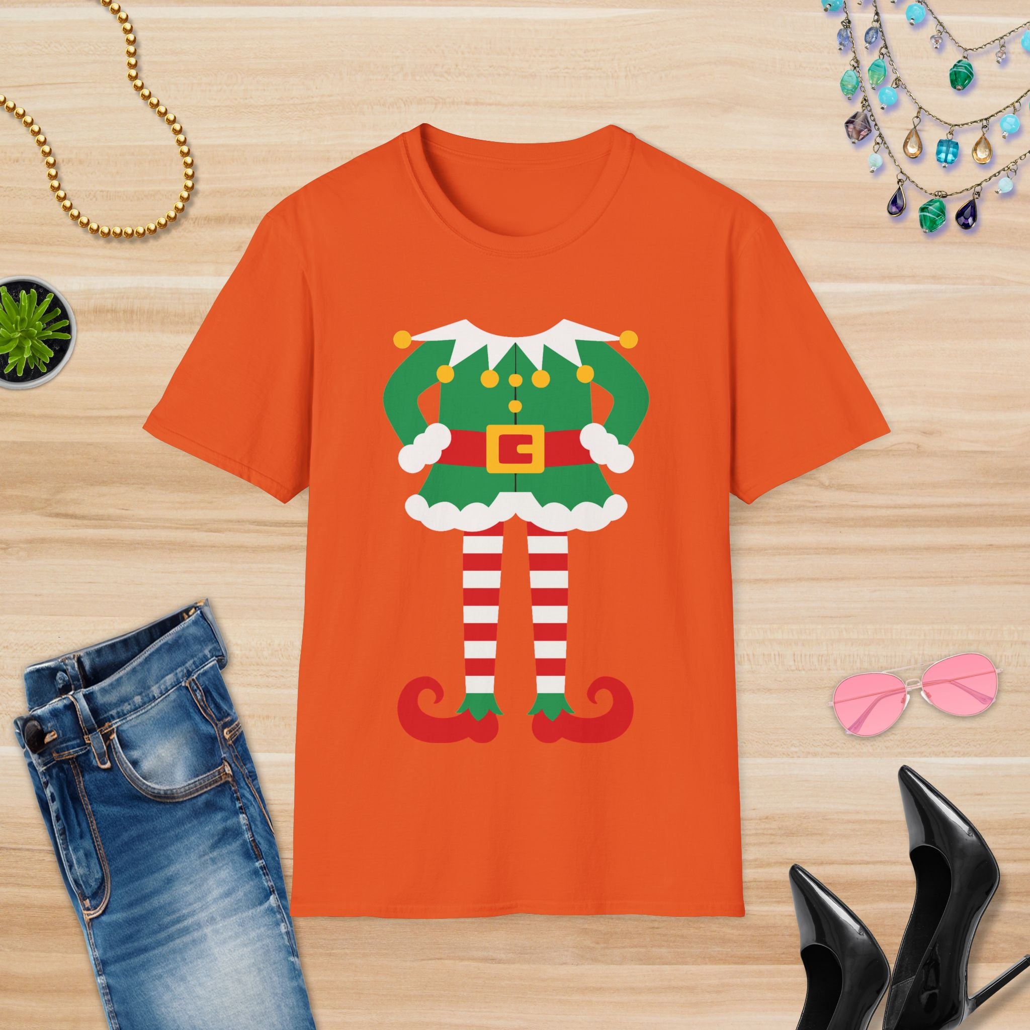 Elf Costume T-Shirt for Holiday Cheer