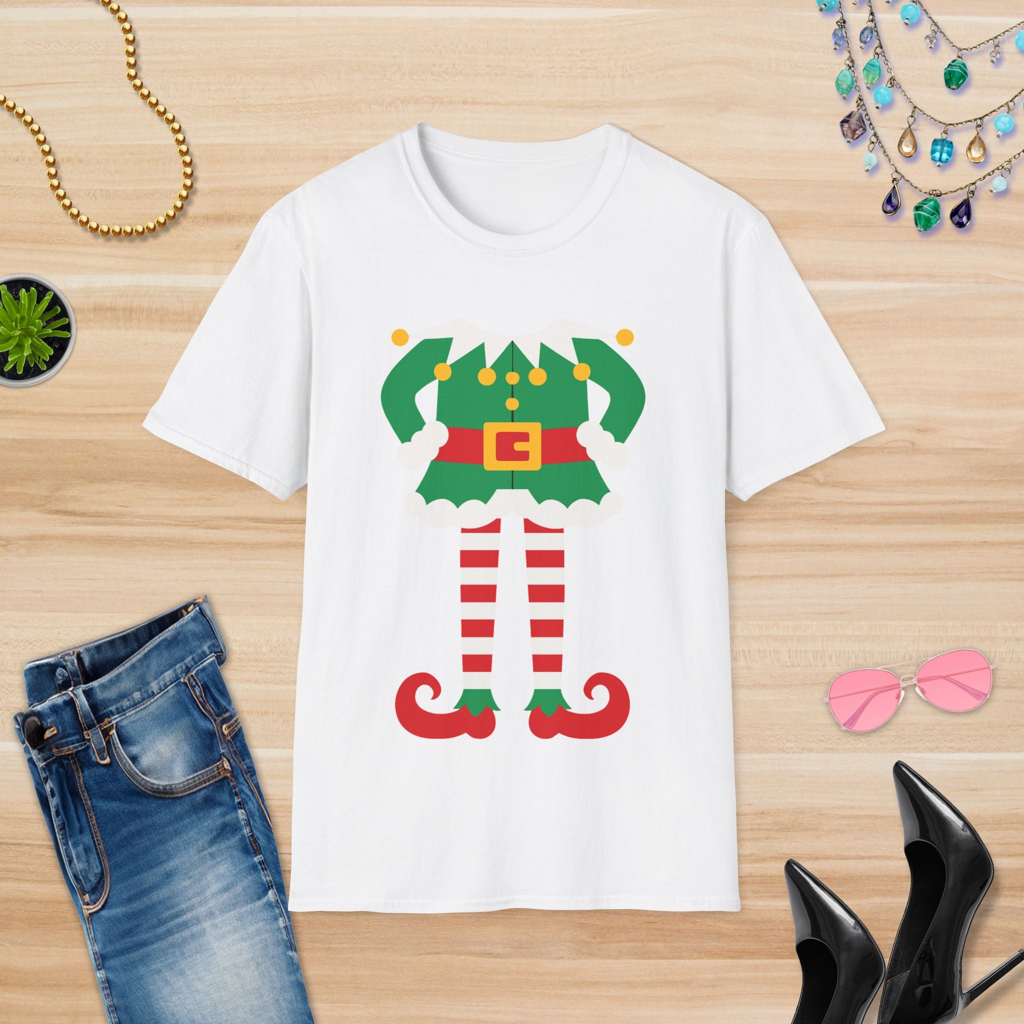 Elf Costume T-Shirt for Holiday Cheer