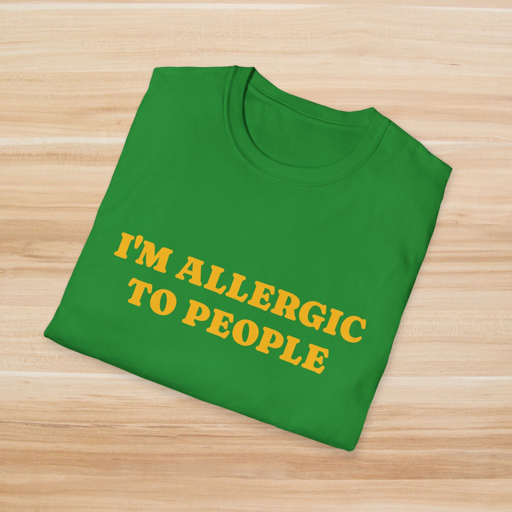 I'm Allergic to People T-Shirt - Unisex Softstyle Tee for Introverts