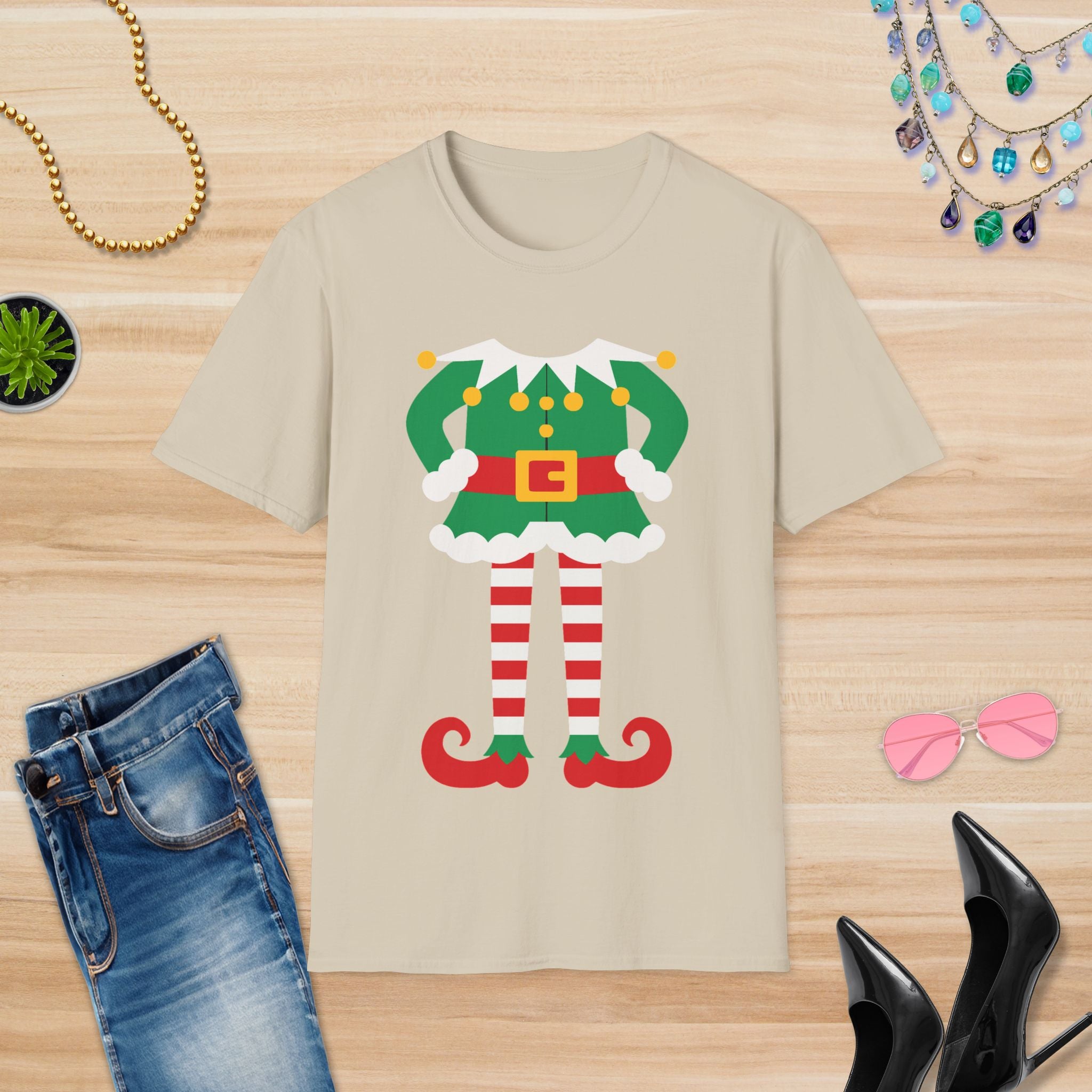 Elf Costume T-Shirt for Holiday Cheer