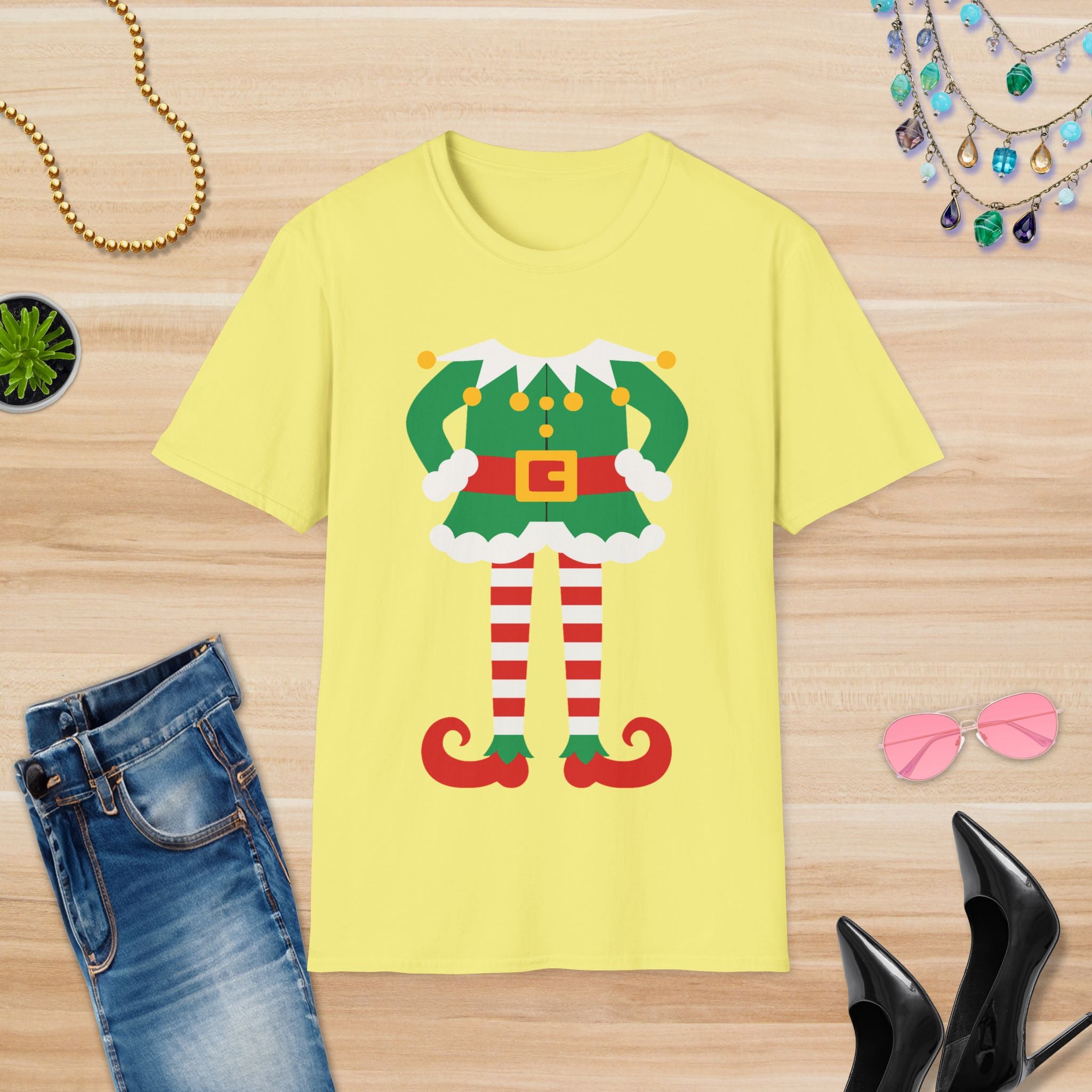 Elf Costume T-Shirt for Holiday Cheer