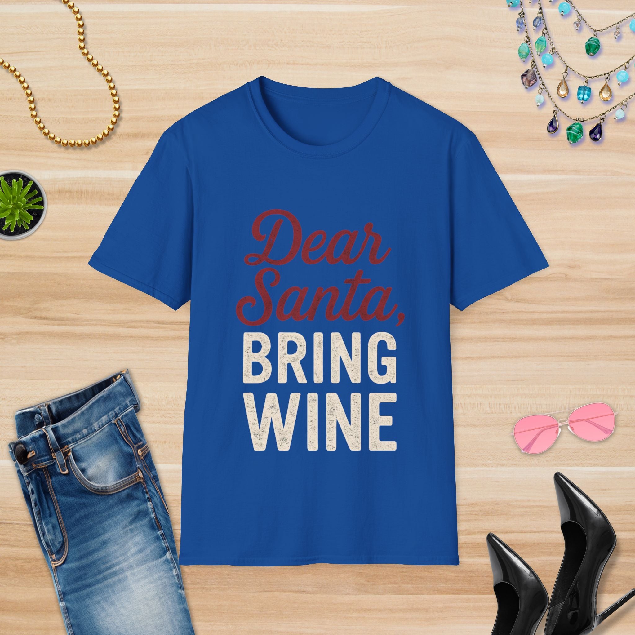 Dear Santa Bring Wine T-Shirt