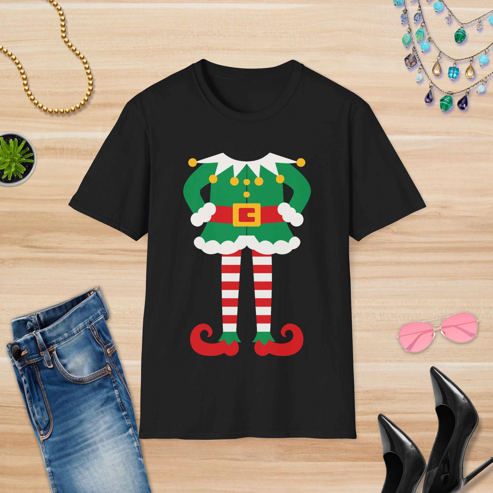 Elf Costume T-Shirt for Holiday Cheer