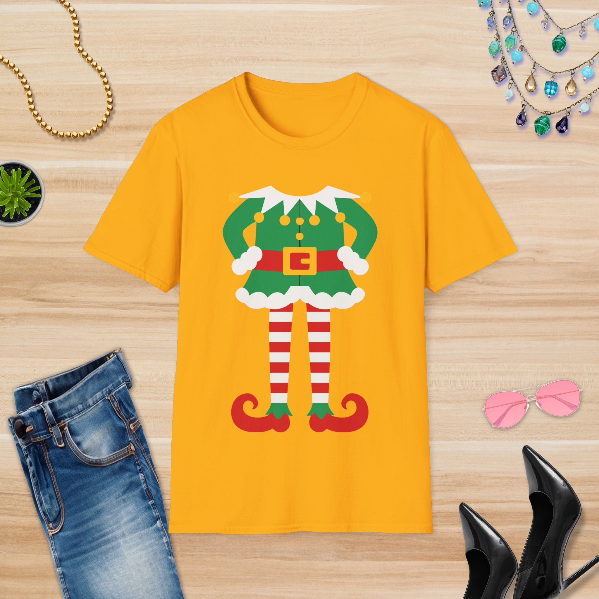 Elf Costume T-Shirt for Holiday Cheer